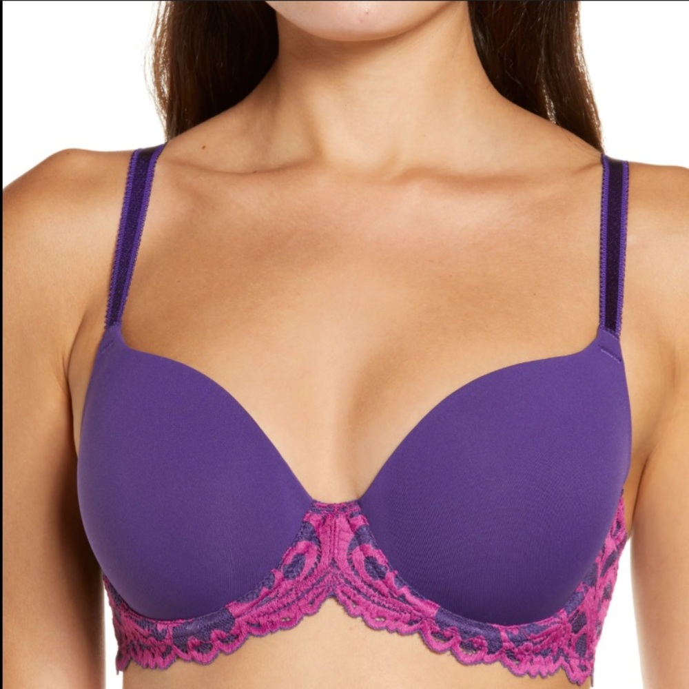 WACOAL Instant Icon T-Shirt Bra in Violet Indigo/Hollyhock #853191 32D